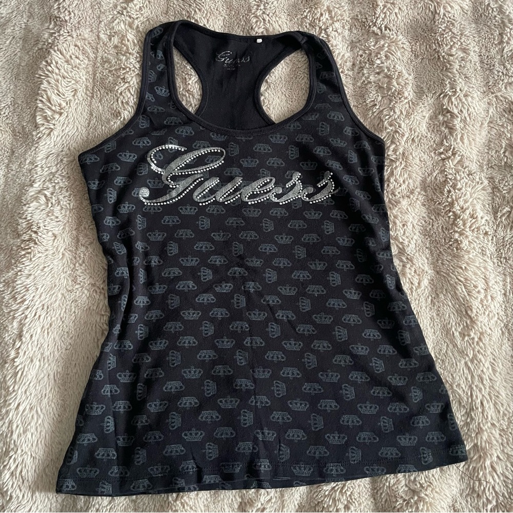 GUESS Rhinestone Tank Top